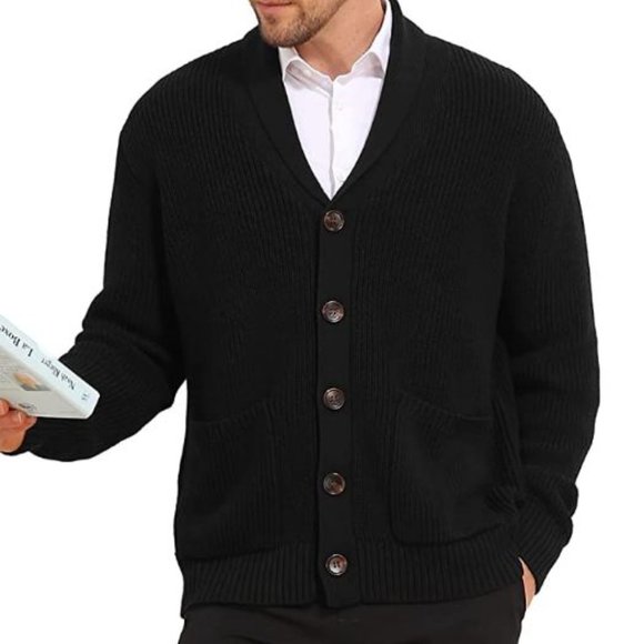 Sweaters Mens Cardigan Sweater Casual Soft Shawl Collar Cardigan Poshmark